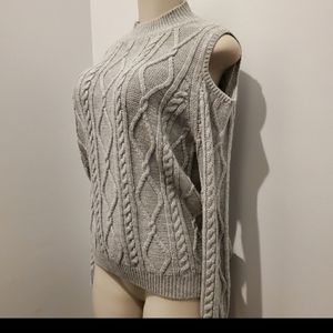 Cold shoulder sweater